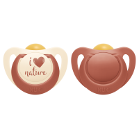 NUK For Nature Latex Soother 6-18m Red